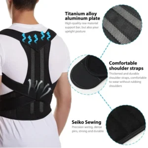 1 Reinforced Belt Lumbar Column Posture Corrector Vest Adjustable Back Support Strap Shoulder Spine Brace Neck Stretcher Trainer | 4.9/5 — 7