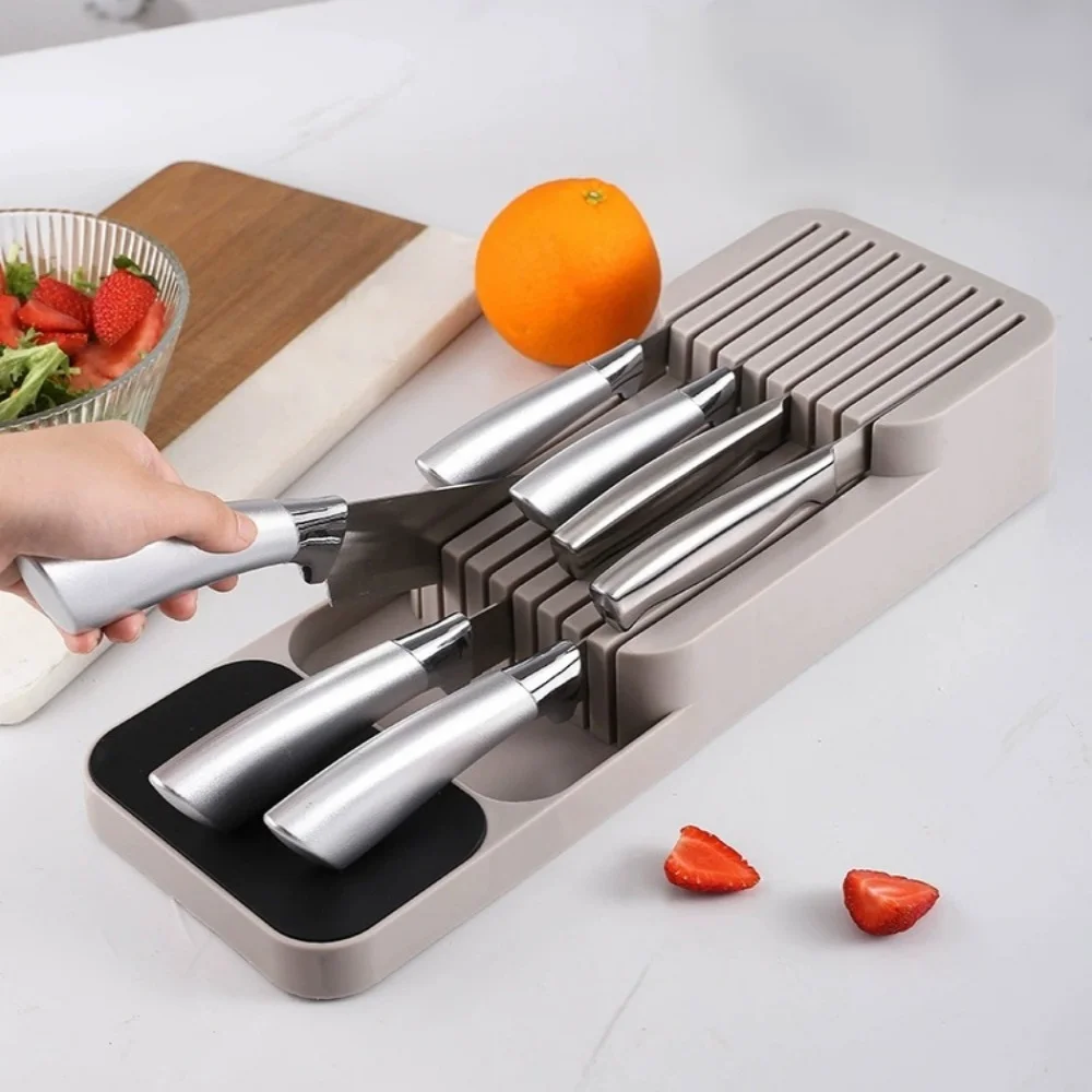 Kitchen Drain Tool Storage Rack Partition Plastic Box Cutlery Storage Tray Block Rack Knife Block Set home Kitchen Accessories