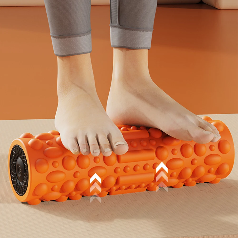 Electric Vibrating Foam Roller Massage Column Rechargeable Exercise Roller 5 Mode Muscle Tissue Massager Roller for Yoga Pilates - Image 3