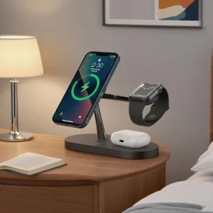 3 in 1 Wireless Charger Stand For iPhone 12/13/14/15/16/17 Fast Charging Station for Apple Watch 10 9 8 7 6 5 4 Airpods 2 3 Pro | 5.0/5 — 10
