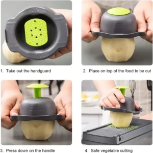 16-in-1 Professional Kitchen Slicer Multi-Function Food Chopper with Cleaver Blade for Potatoes Tomatoes Vegetables Fruit Egg Di | 5.0/5 — 8