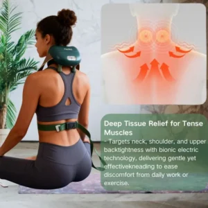 Shoulder and neck massager, massage, knead, and apply heat to muscles to relieve muscle soreness | 5.0/5 — 10,000+ Bought