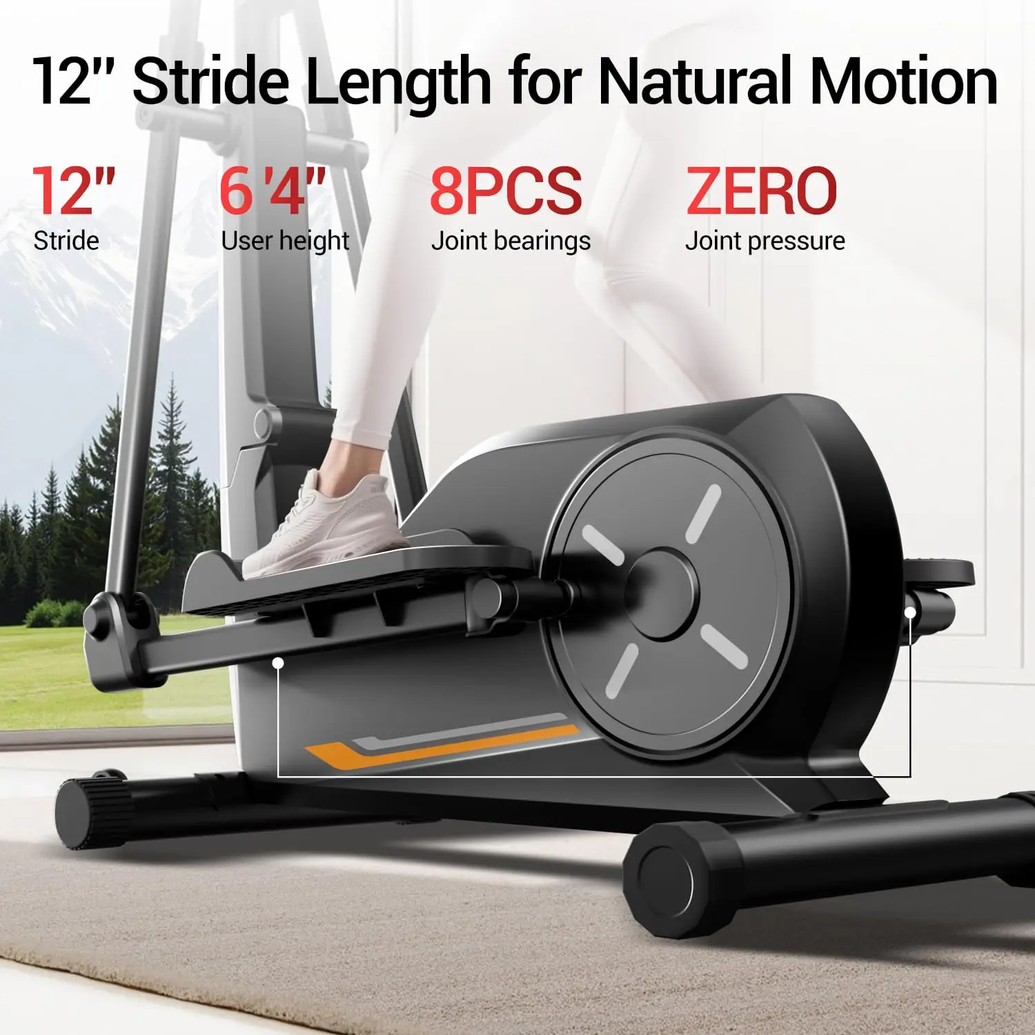 CURSOR Elliptical Exercise Machine, Elliptical Machine for Home with Hyper-Quiet Magnetic Driving System,8&16, Customized - Image 4