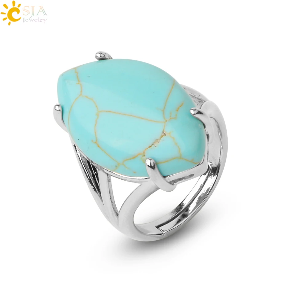 Women's Natural Stone Crystal Adjustable Ring — Elegant Fashion Gemstone Ring | 4.9/5 — 7,800+ Bought - Image 8