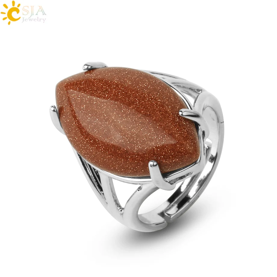 Women's Natural Stone Crystal Adjustable Ring — Elegant Fashion Gemstone Ring | 4.9/5 — 7,800+ Bought - Image 10