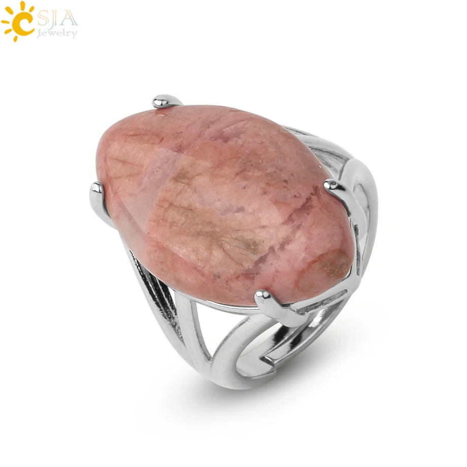 Women's Natural Stone Crystal Adjustable Ring — Elegant Fashion Gemstone Ring | 4.9/5 — 7,800+ Bought - Image 9