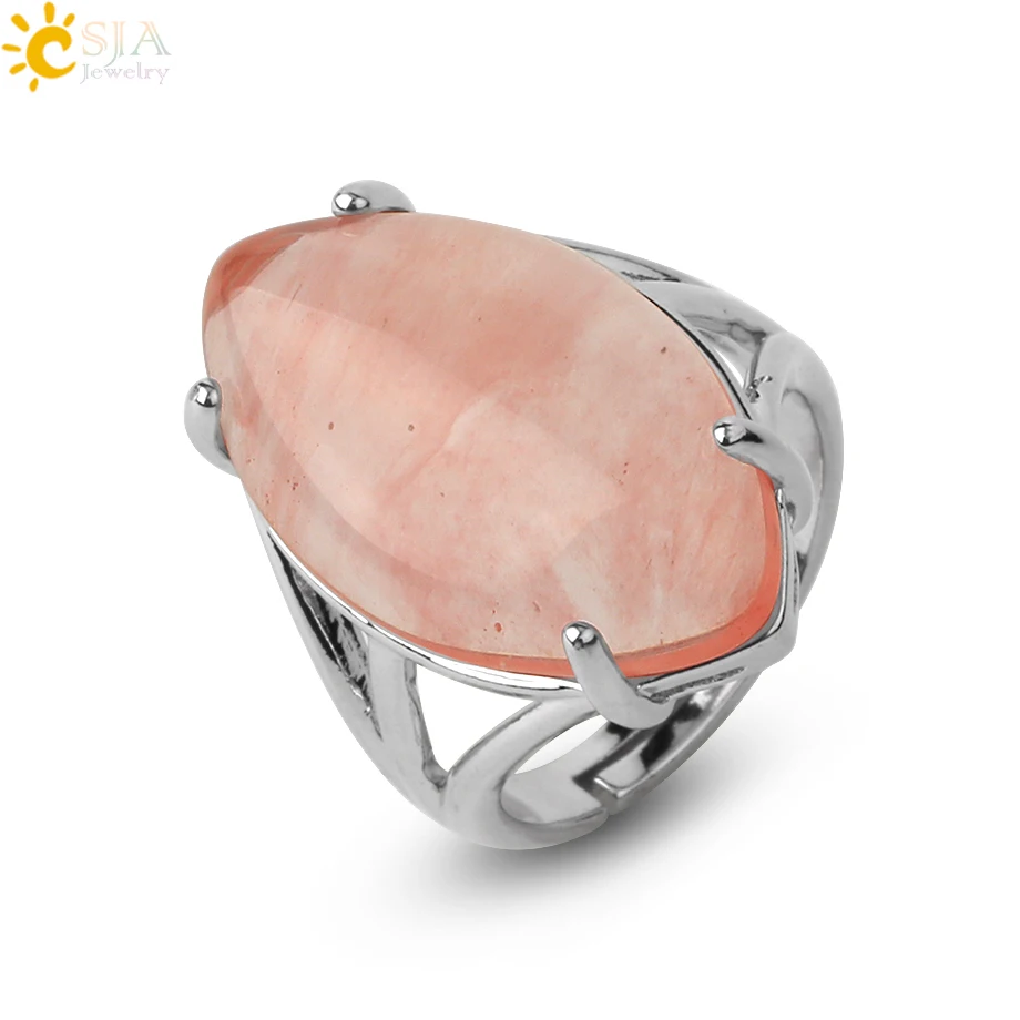 Women's Natural Stone Crystal Adjustable Ring — Elegant Fashion Gemstone Ring | 4.9/5 — 7,800+ Bought - Image 16