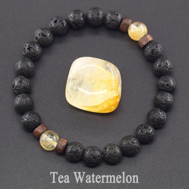 Men's Tiger Eye and Volcanic Stone Bracelet — Natural Yellow Black Beads | 4.8/5 — 8,500+ Bought - Image 10