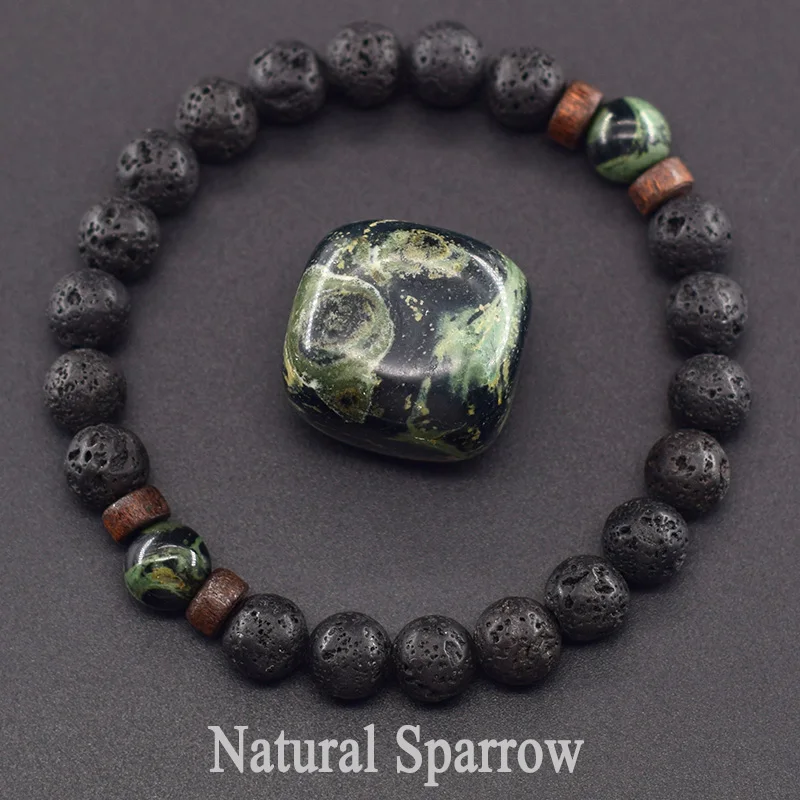 Men's Tiger Eye and Volcanic Stone Bracelet — Natural Yellow Black Beads | 4.8/5 — 8,500+ Bought - Image 31