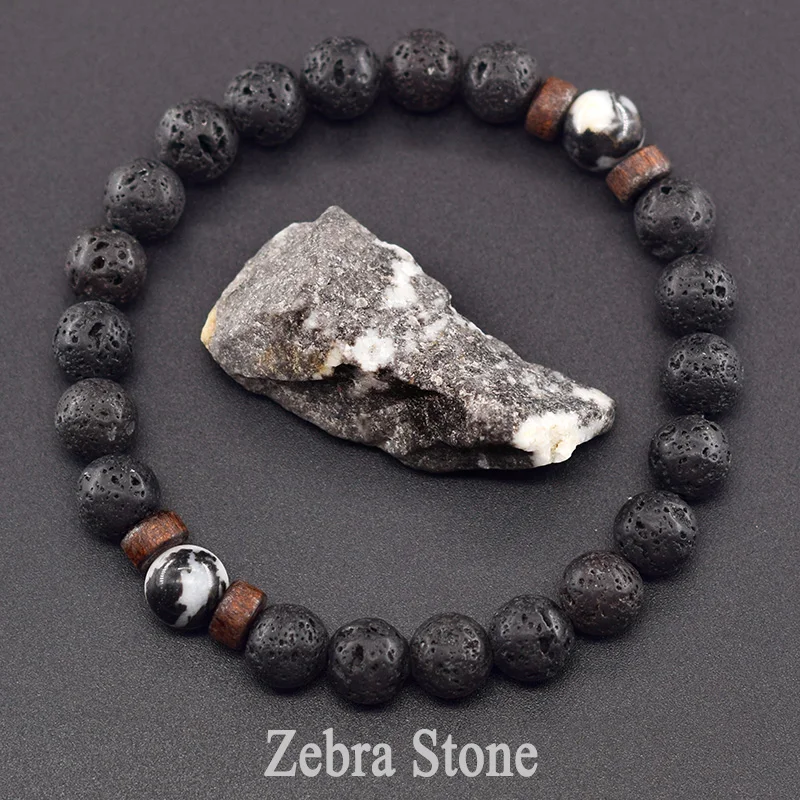 Men's Tiger Eye and Volcanic Stone Bracelet — Natural Yellow Black Beads | 4.8/5 — 8,500+ Bought - Image 28