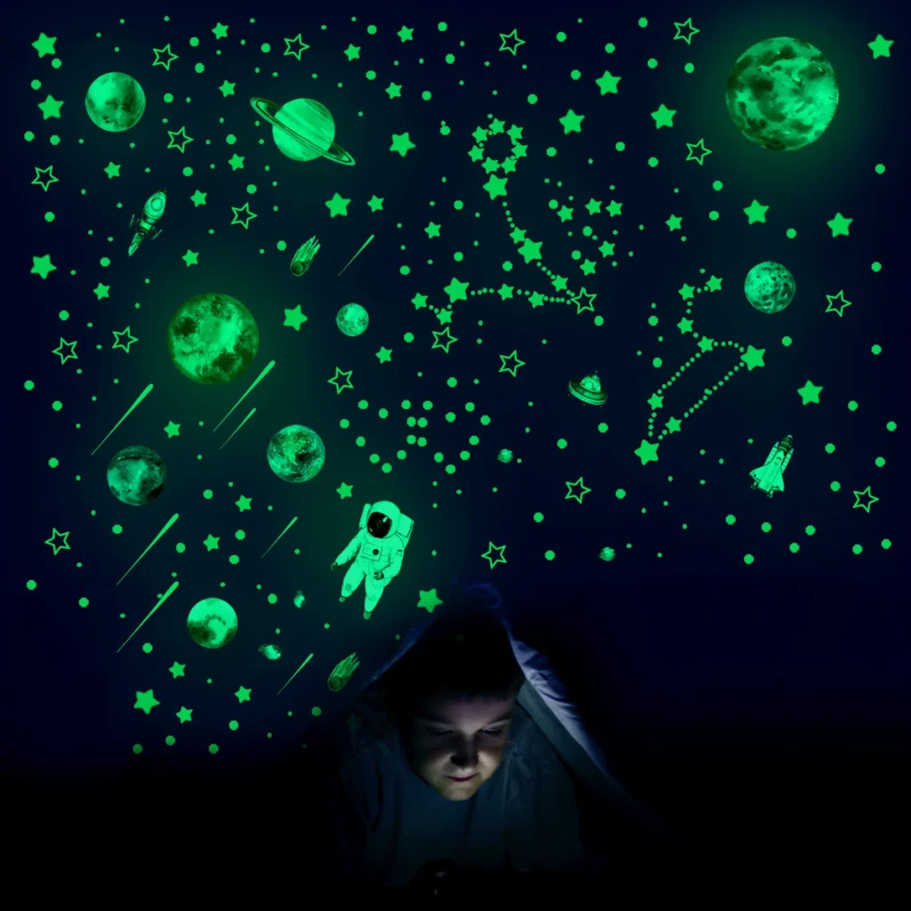 Glow in the Dark Stars Wall Stickers — 849pcs Kids Room Galaxy Decor Set