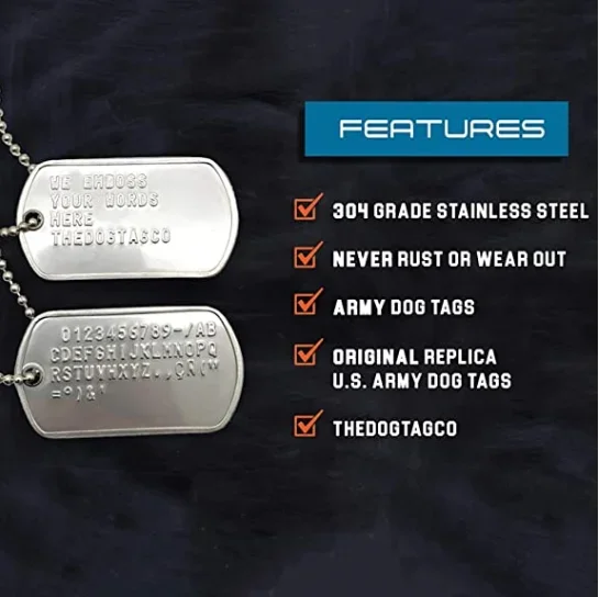 Men's Military Dog Tag Set of 2 — Personalised Stainless Steel | 5.0/5 — 8,900+ Bought - Image 6