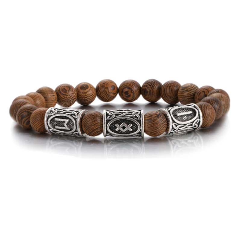 Men's Norse Viking Runes Natural Stone Bracelet — 8mm Lava Obsidian | 4.8/5 — 8,500+ Bought - Image 13