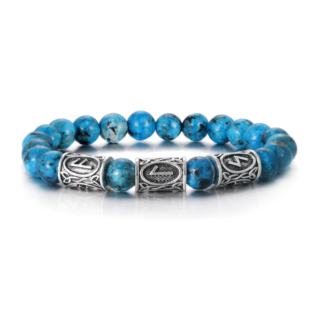 Men's Norse Viking Runes Natural Stone Bracelet — 8mm Lava Obsidian | 4.8/5 — 8,500+ Bought - Image 32