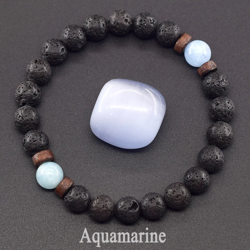 Men's Tiger Eye and Volcanic Stone Bracelet — Natural Yellow Black Beads | 4.8/5 — 8,500+ Bought - Image 15