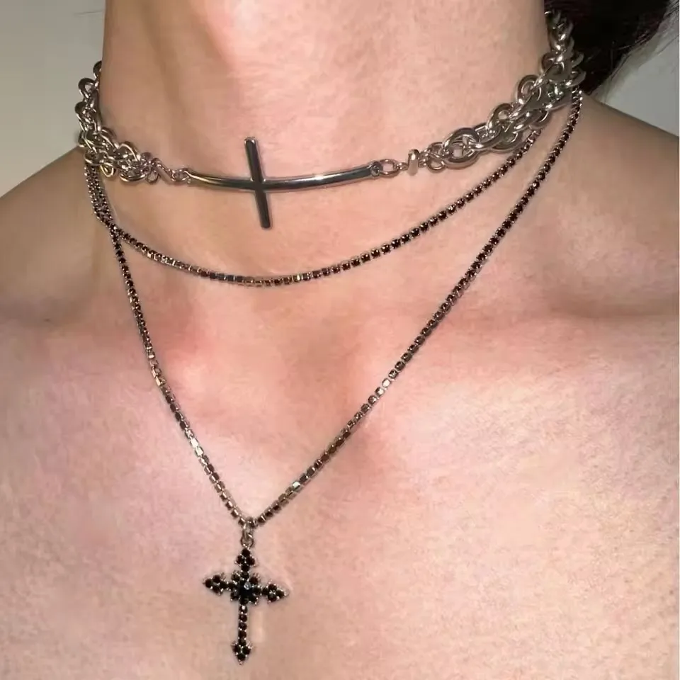 Men's Punk Star Heart Cross Double Layer Necklace — Personalized | 4.8/5 — 8,500+ Bought - Image 7