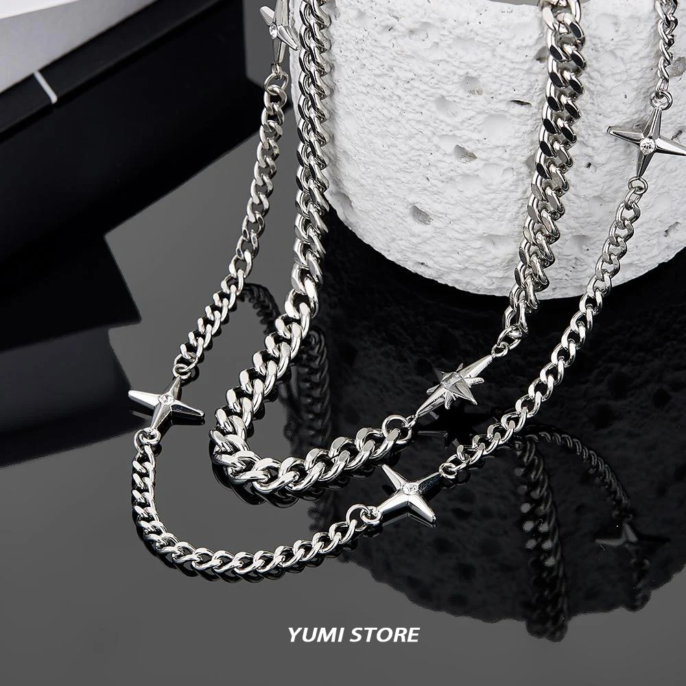 Men's Hip Hop Double-Layer Star Cross Necklace — Titanium Steel | 5.0/5 — 10,000+ Bought - Image 6