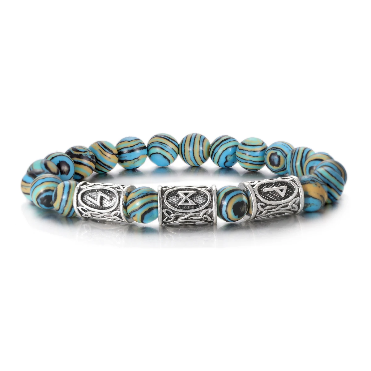 Men's Norse Viking Runes Natural Stone Bracelet — 8mm Lava Obsidian | 4.8/5 — 8,500+ Bought - Image 26
