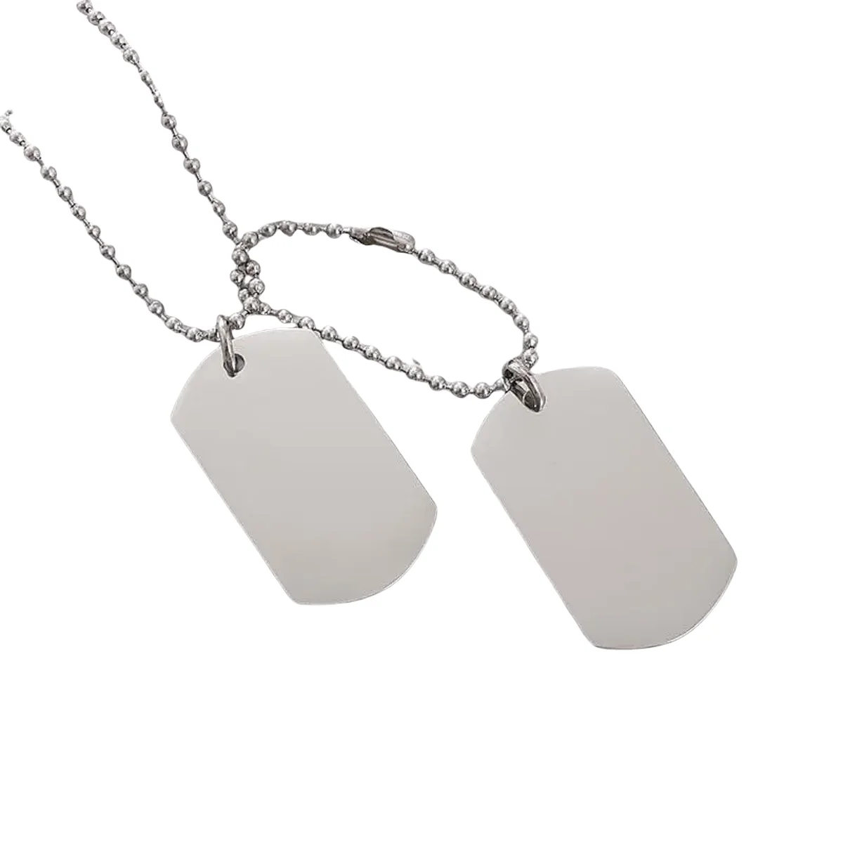 Men's Rectangular Double Dog Tag Military ID Tag Necklace | 5.0/5 — 8,900+ Bought - Image 7