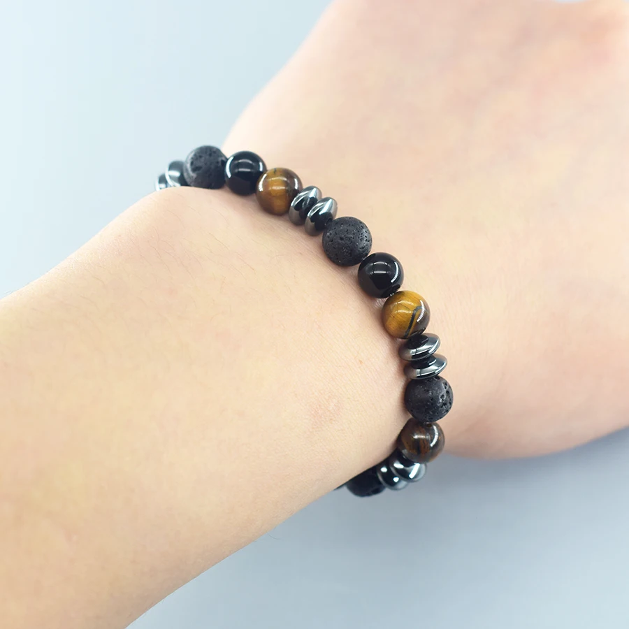 Men's Tiger Eye Abundance Bracelet — Natural Yellow Wealth Attract | 5.0/5 — 10,
