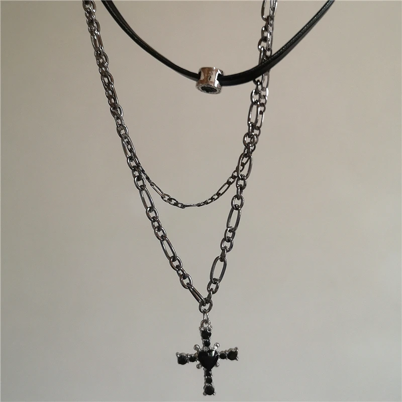 Men's Punk Star Heart Cross Double Layer Necklace — Personalized | 4.8/5 — 8,500+ Bought - Image 11