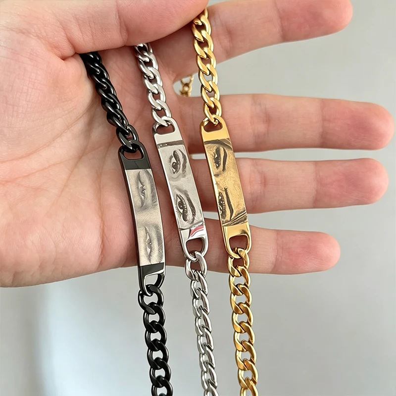 Men's Personalized Laser Engraved Couple Bracelet — Custom Photo | 4.9/5 — 7,800+ Bought - Image 3
