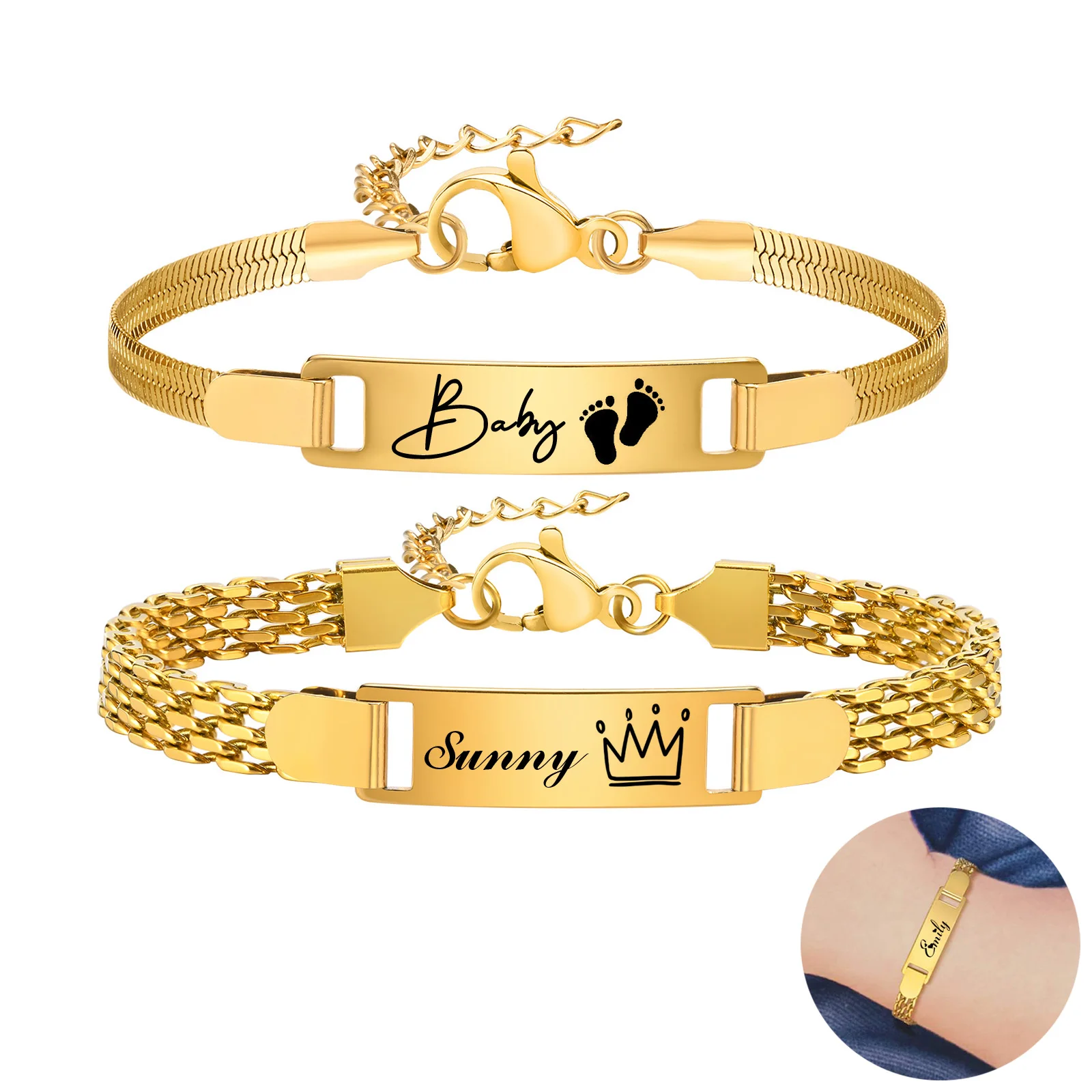Men's Stainless Steel Engraved Name Bracelet — Personalized Boy Girl | 4.9/5 — 7,500+ Bought - Image 2