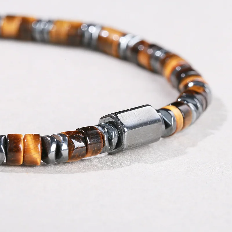 Men's Natural Hematite Tiger Eye and Malachite Beaded Bracelet | 4.8/5 — 8,500+ Bought - Image 5