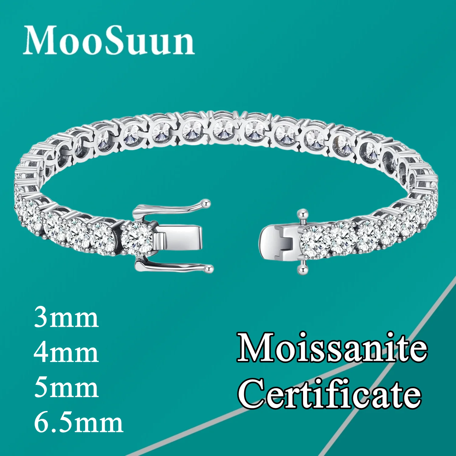Women's Moissanite Diamond Tennis Bracelet — Luxury 925 Sterling Silver | 5.0/5 — 8,900+ Bought - Image 2