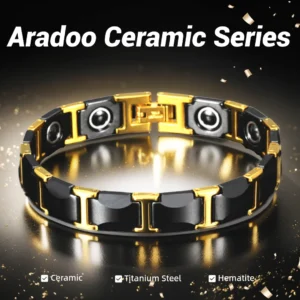Men's Titanium Steel Magnetic Bracelet — Ceramic Anion Health Therapy | 5.0/5 — 8,900+ Bought