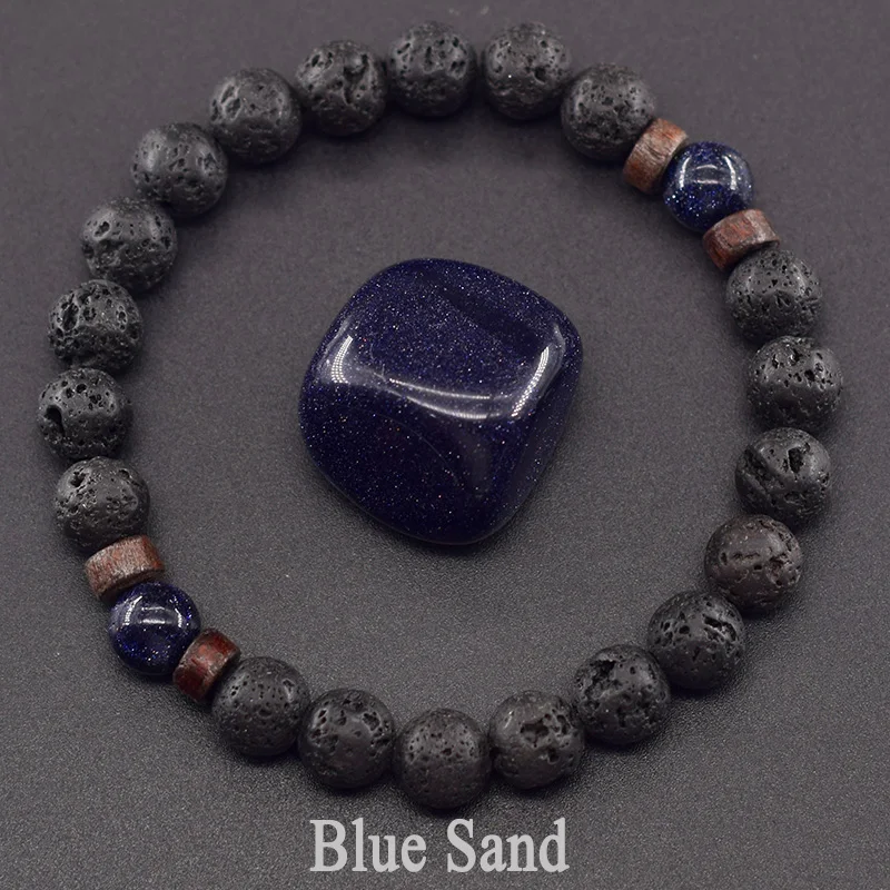 Men's Tiger Eye and Volcanic Stone Bracelet — Natural Yellow Black Beads | 4.8/5 — 8,500+ Bought - Image 27