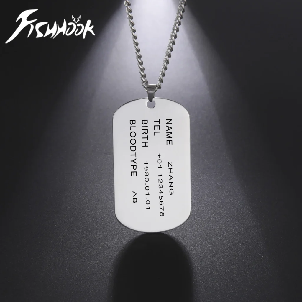 Men's Military Dog Tag Bar Necklace — Army Tactical Personalized | ⭐5.0/5 — 150+ Bought