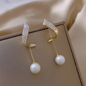 Women's Classic Pearl Dangle Earrings — Elegant Imitation Pearl Drop | 4.8/5 — 8,500+ Bought
