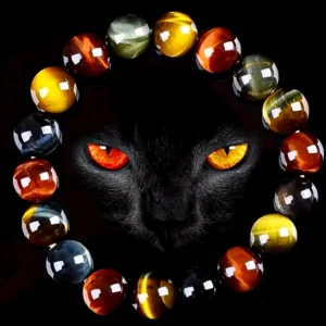 Men's Colored Tiger Eye Natural Stone Bracelet — Charm Energy | 5.0/5 — 8,900+ Bought