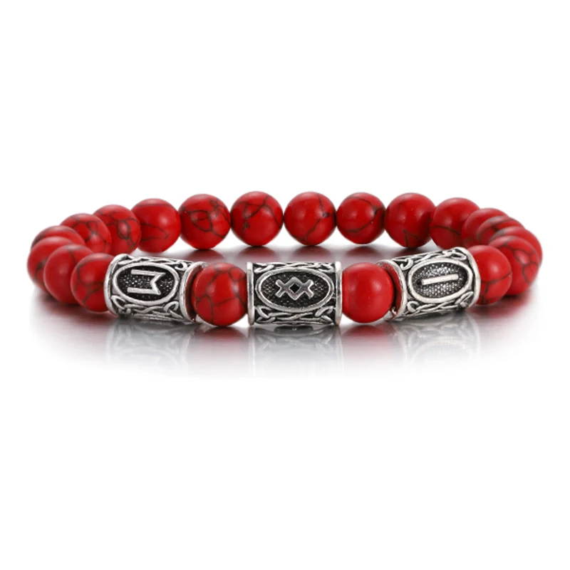 Men's Norse Viking Runes Natural Stone Bracelet — 8mm Lava Obsidian | 4.8/5 — 8,500+ Bought - Image 11