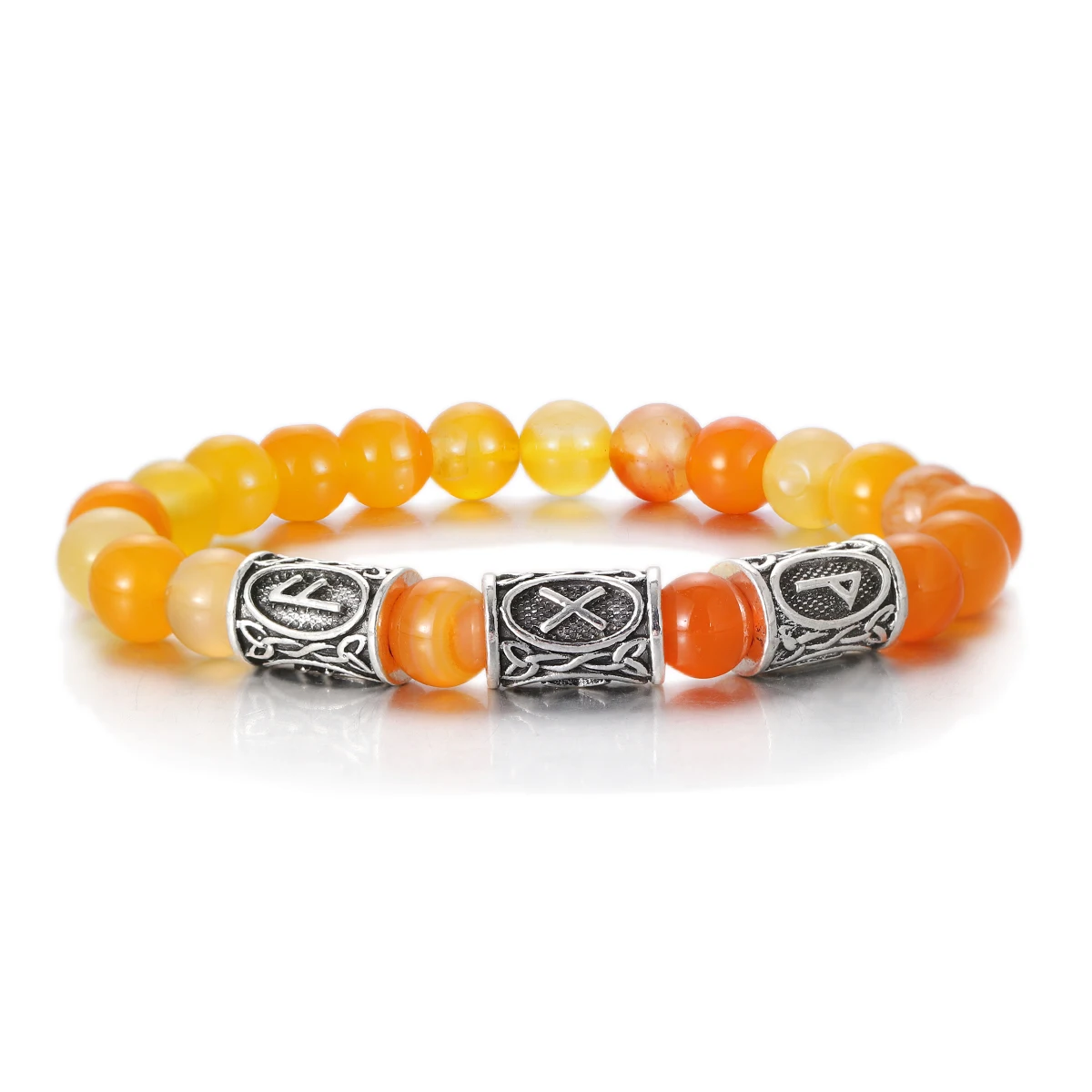Men's Norse Viking Runes Natural Stone Bracelet — 8mm Lava Obsidian | 4.8/5 — 8,500+ Bought - Image 9