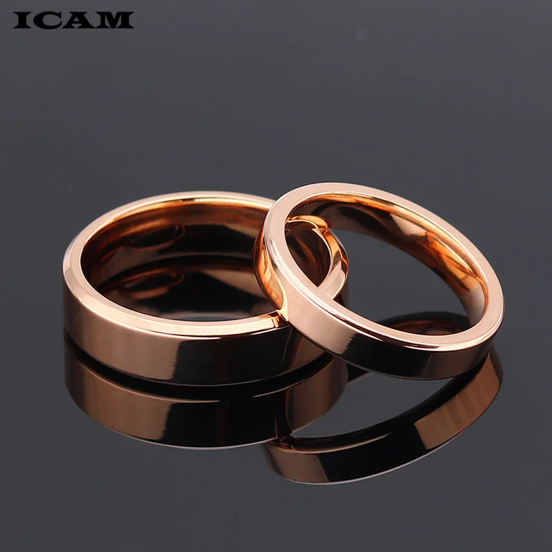 Men's Rose Gold Simple Fashion Ring — 4mm/6mm Stainless Steel | 4.9/5 — 7,500+ Bought