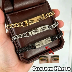 Men's Personalized Laser Engraved Couple Bracelet — Custom Photo | 4.9/5 — 7,800+ Bought