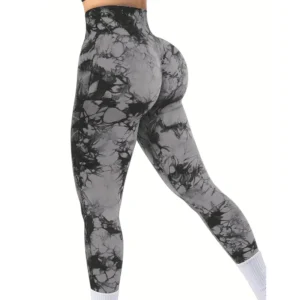 Women's Tie-Dye High Waist Butt Lift Pants — Stretch Peach Leggings | 5.0/5 — 10,000+ Bought