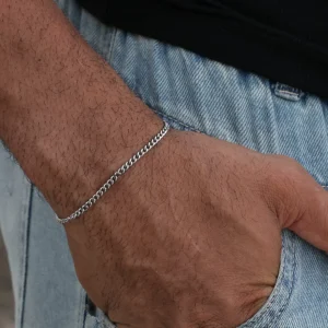 Men's Gold Cuban Chain Bracelet — 3mm Stainless Steel Titanium | 4.8/5 — 9,500+ Bought