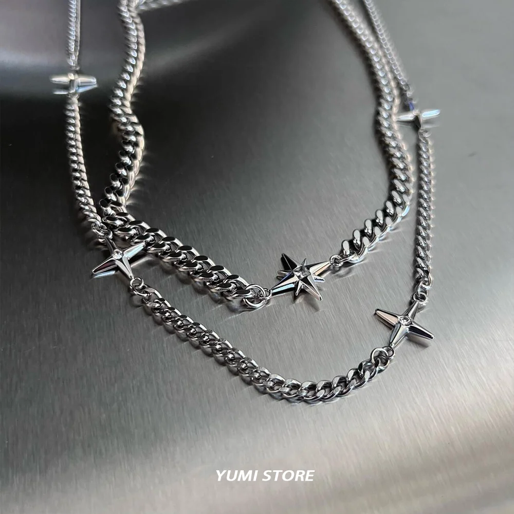 Men's Hip Hop Double-Layer Star Cross Necklace — Titanium Steel | 5.0/5 — 10,000+ Bought - Image 5