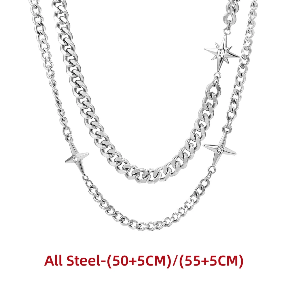 Men's Hip Hop Double-Layer Star Cross Necklace — Titanium Steel | 5.0/5 — 10,000+ Bought - Image 10