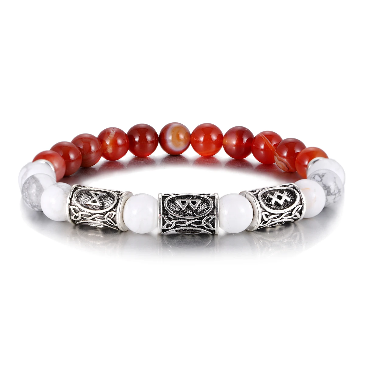 Men's Norse Viking Runes Natural Stone Bracelet — 8mm Lava Obsidian | 4.8/5 — 8,500+ Bought - Image 22