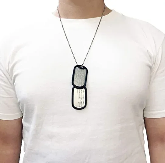 Men's Military Dog Tag Set of 2 — Personalised Stainless Steel | 5.0/5 — 8,900+ Bought - Image 2