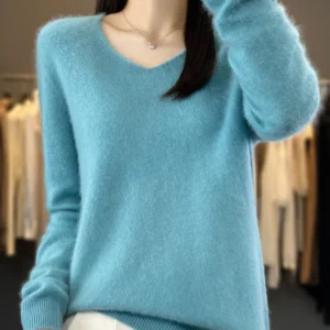 Women's Merino Wool Cashmere Pullover Sweater — Soft Knit Top | 5.0/5 — 10,000+ Bought