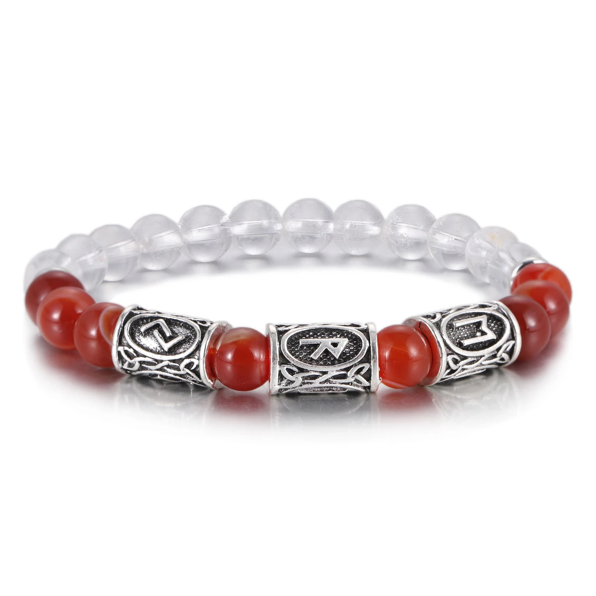 Men's Norse Viking Runes Natural Stone Bracelet — 8mm Lava Obsidian | 4.8/5 — 8,500+ Bought - Image 15