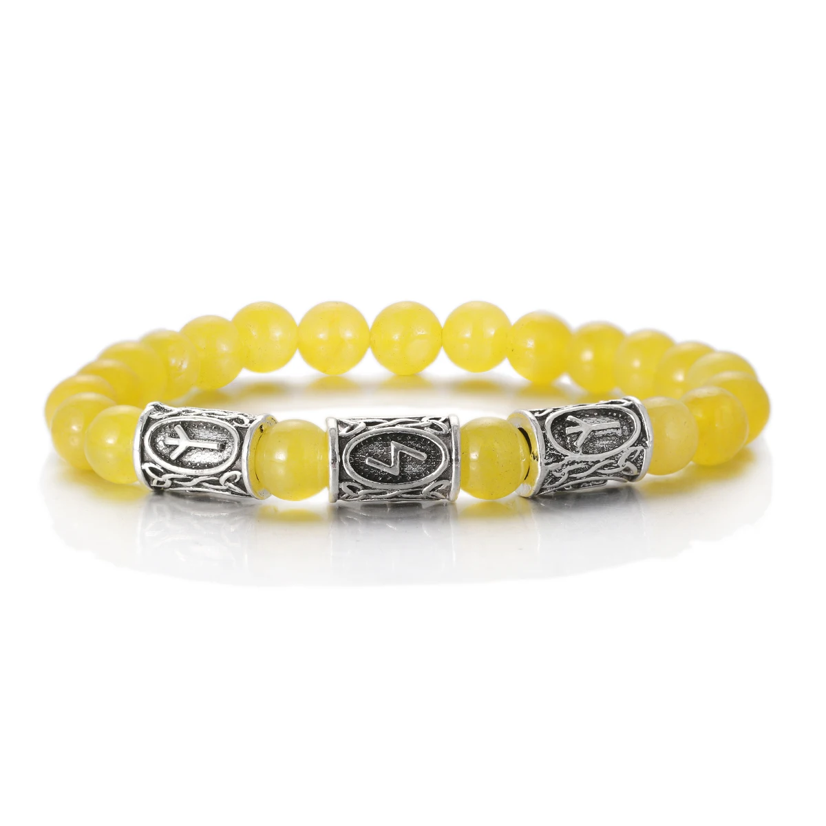 Men's Norse Viking Runes Natural Stone Bracelet — 8mm Lava Obsidian | 4.8/5 — 8,500+ Bought - Image 37