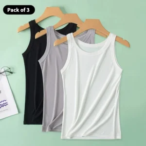 Women's 3-Piece Solid Color Vest Set — Fashion Casual Layering Top | 4.8/5 — 8,500+ Bought