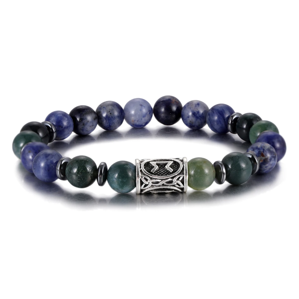 Men's Norse Viking Runes Natural Stone Bracelet — 8mm Lava Obsidian | 4.8/5 — 8,500+ Bought - Image 23