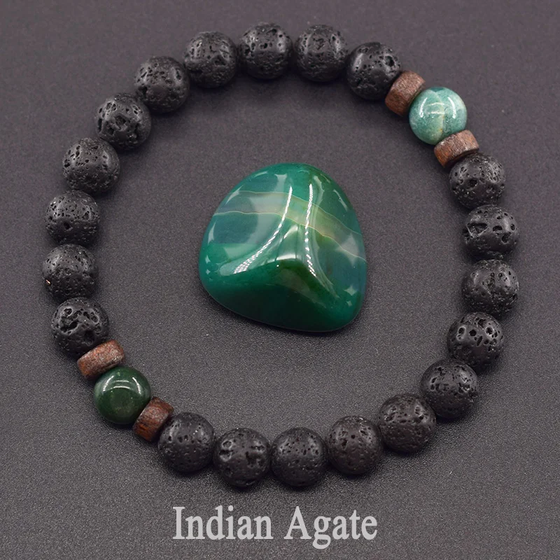 Men's Tiger Eye and Volcanic Stone Bracelet — Natural Yellow Black Beads | 4.8/5 — 8,500+ Bought - Image 14